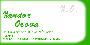 nandor orova business card